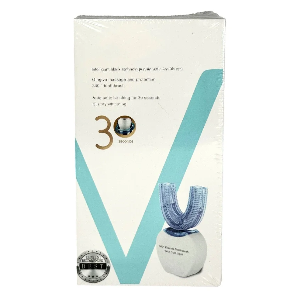 360 Electric Toothbrush U-Shaped 30 Second Automatic Whitening Waterproof New